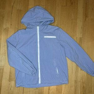 Brandy Melville John Galt CA Krissy Jacket Women OS Zip Hoodie Blue Windbreaker